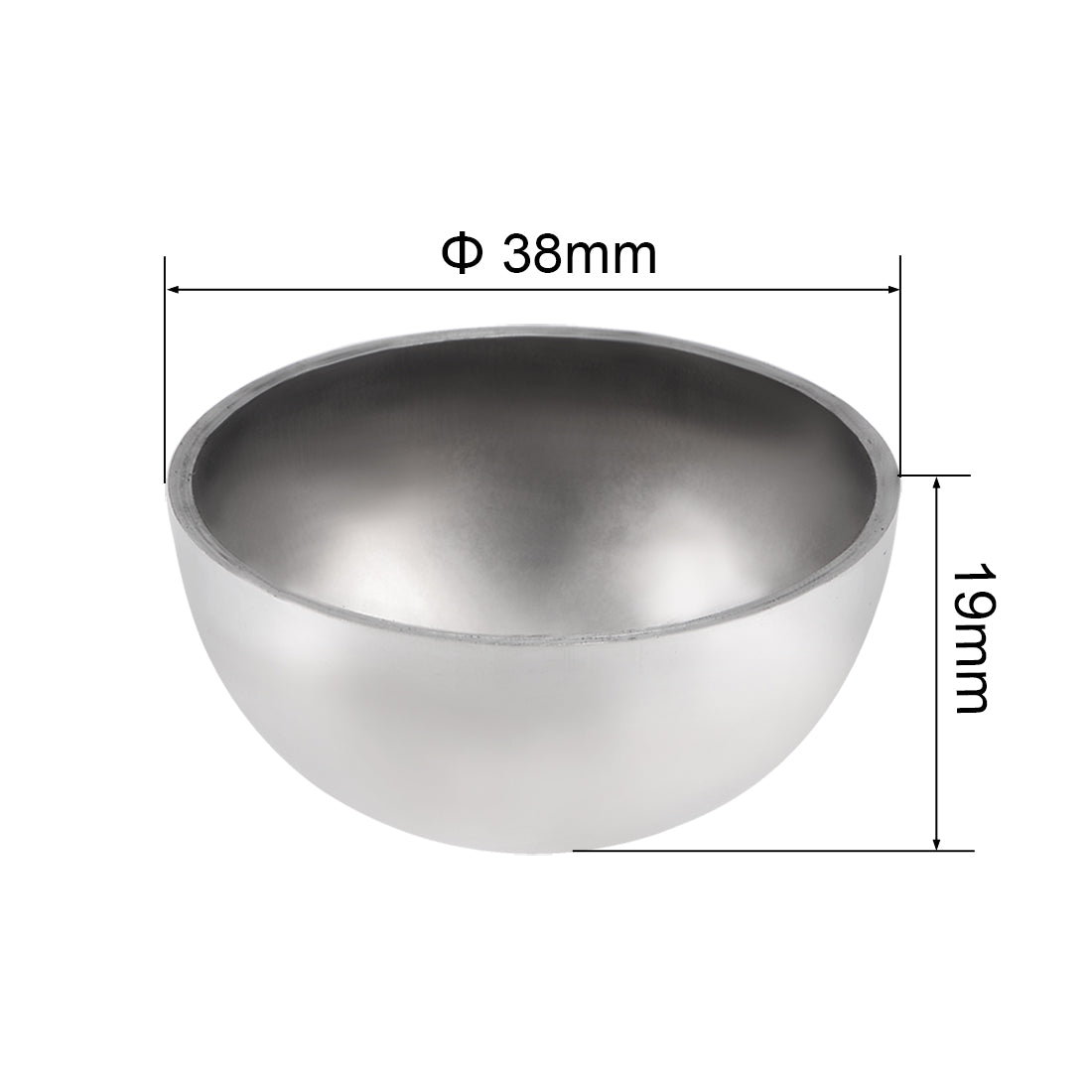 uxcell Uxcell 2Stk. 304 Edelstahl hohl Kappe Kugel Ball für Geländer Treppe Spindel Pfosten 38mm Durchmesser