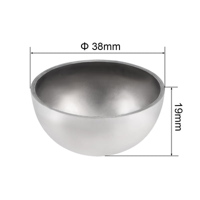 Harfington Uxcell 2Stk. 304 Edelstahl hohl Kappe Kugel Ball für Geländer Treppe Spindel Pfosten 38mm Durchmesser