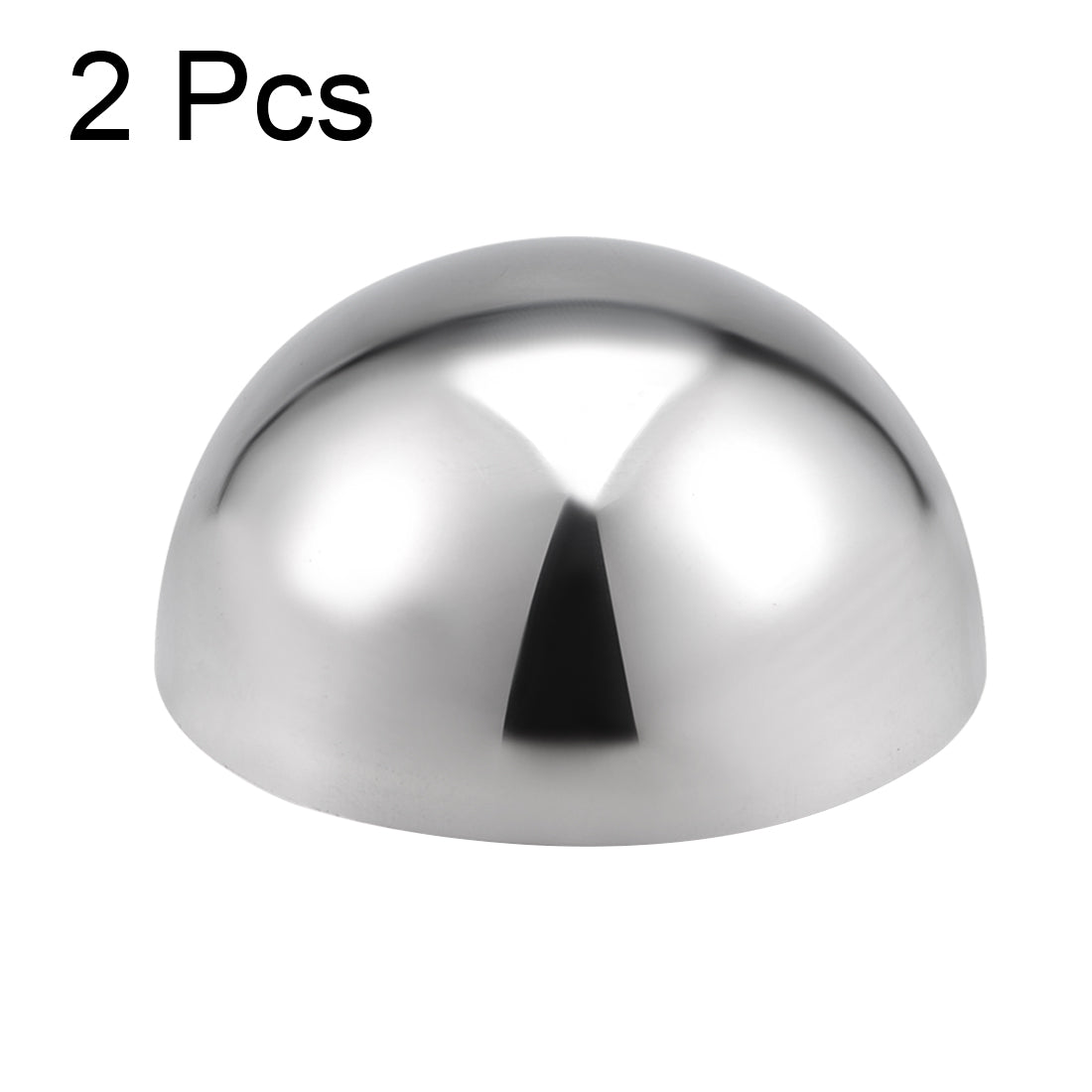 uxcell Uxcell 2Stk. 304 Edelstahl hohl Kappe Kugel Ball für Geländer Treppe Spindel Pfosten 38mm Durchmesser