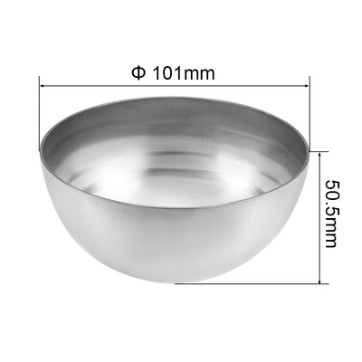 Harfington Uxcell 101mm(3.98") Dia. Decorative Hollow Half Cap Ball 304 Stainless Steel for Staircase Handrail Post 2pcs