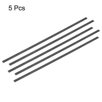 Harfington Uxcell Carbon Fiber Strip Bars 0.6x5mm 600mm Length Pultruded Carbon Fiber Strips for Kites, RC Airplane 5 Pcs