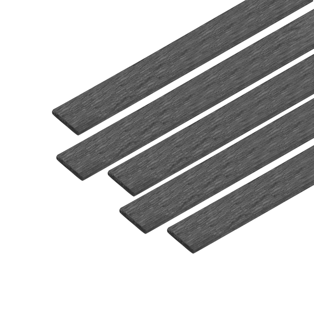 uxcell Uxcell Carbon Fiber Strip Bars 0.5x3mm 600mm Length Pultruded Carbon Fiber Strips for Kites, RC Airplane 5 Pcs