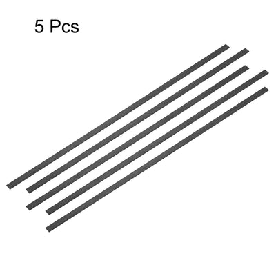 Harfington Uxcell Carbon Fiber Strip Bars 1x5mm 400mm Length Pultruded Carbon Fiber Strips for Kites, RC Airplane 5 Pcs