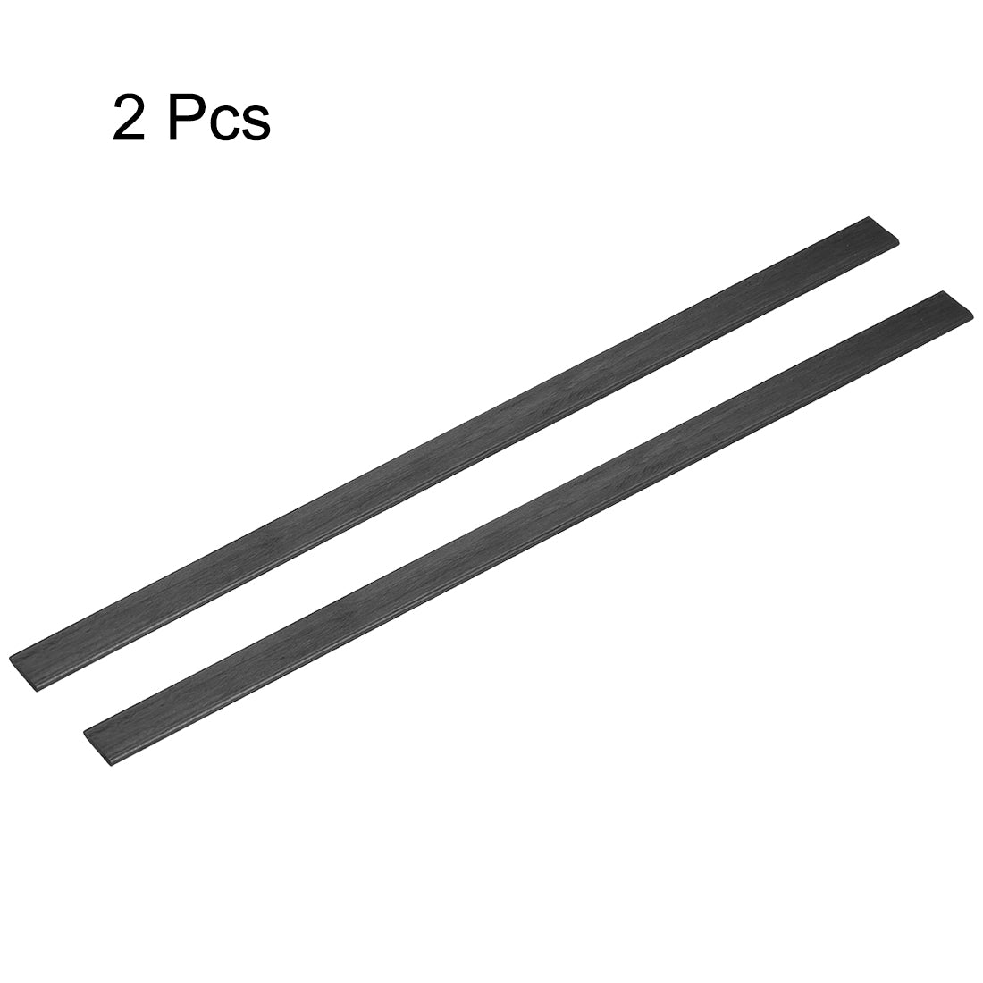 uxcell Uxcell Carbon Fiber Strip Bars 2x10mm 200mm Length Pultruded Carbon Fiber Strips for Kites, RC Airplane 2 Pcs