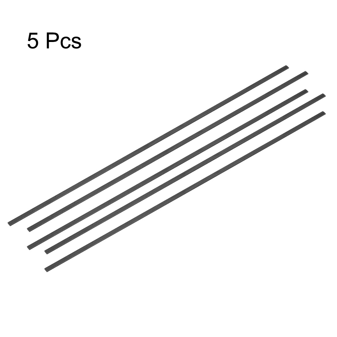 uxcell Uxcell Carbon Fiber Strip Bars 1x3mm 200mm Length Pultruded Carbon Fiber Strips for Kites, RC Airplane 5 Pcs