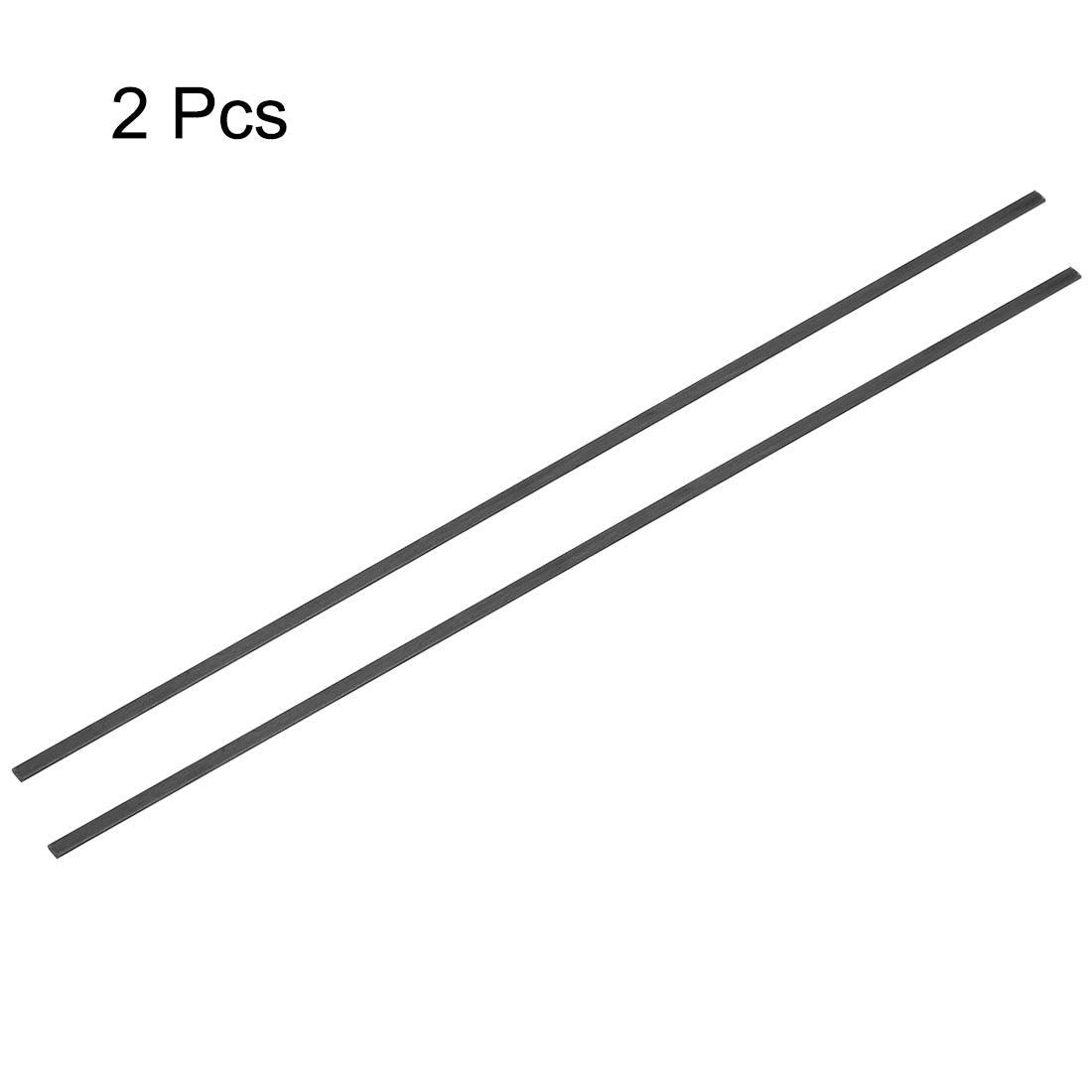 uxcell Uxcell Carbon Fiber Strip Bars 1x3mm 400mm Length Pultruded Carbon Fiber Strips for Kites, RC Airplane 2 Pcs