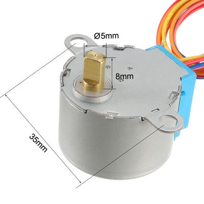 Harfington Uxcell DC 5V Micro Stepper Motor 28BYJ-48 With 5V ULN2003 Drive Test Module Board 5 Line 4 Phase