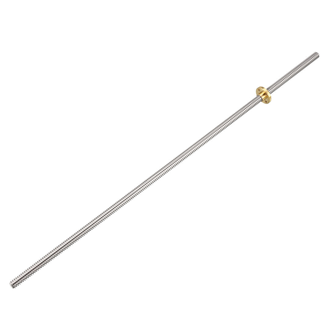 uxcell Uxcell 550mm T8 Pitch 2mm Lead 4mm Lead Screw Rod with Copper Nut for 3D Printer