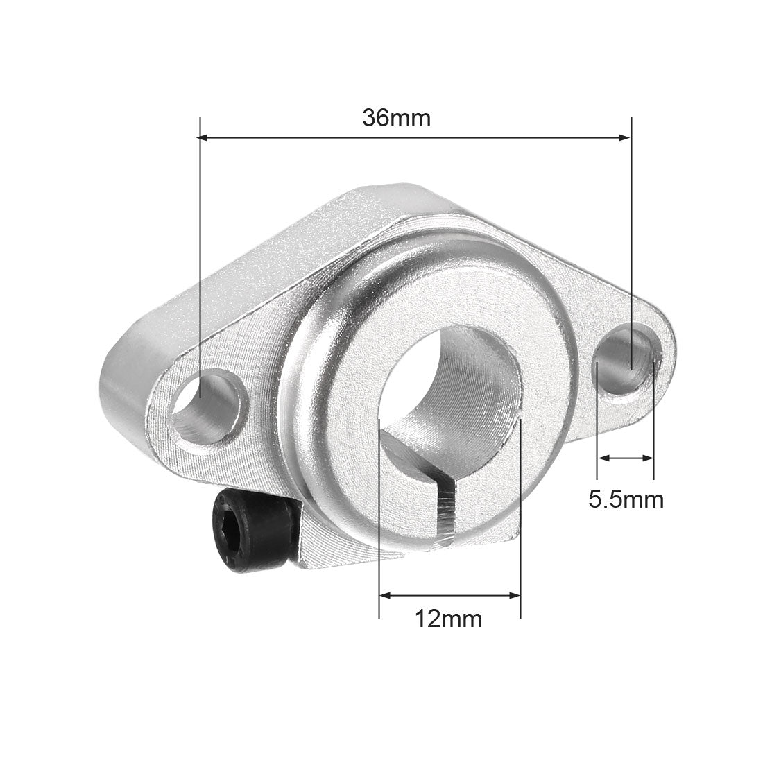 uxcell Uxcell 4Stk.SHF12 Lineare Bewegung Schienenspannstangen Schienenführungshalter für 12mm Wellen