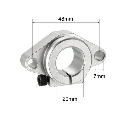 Harfington Uxcell SHF20 Lineare Bewegung Schienenspannstangen Schienenführungshalter für 20mm Wellen