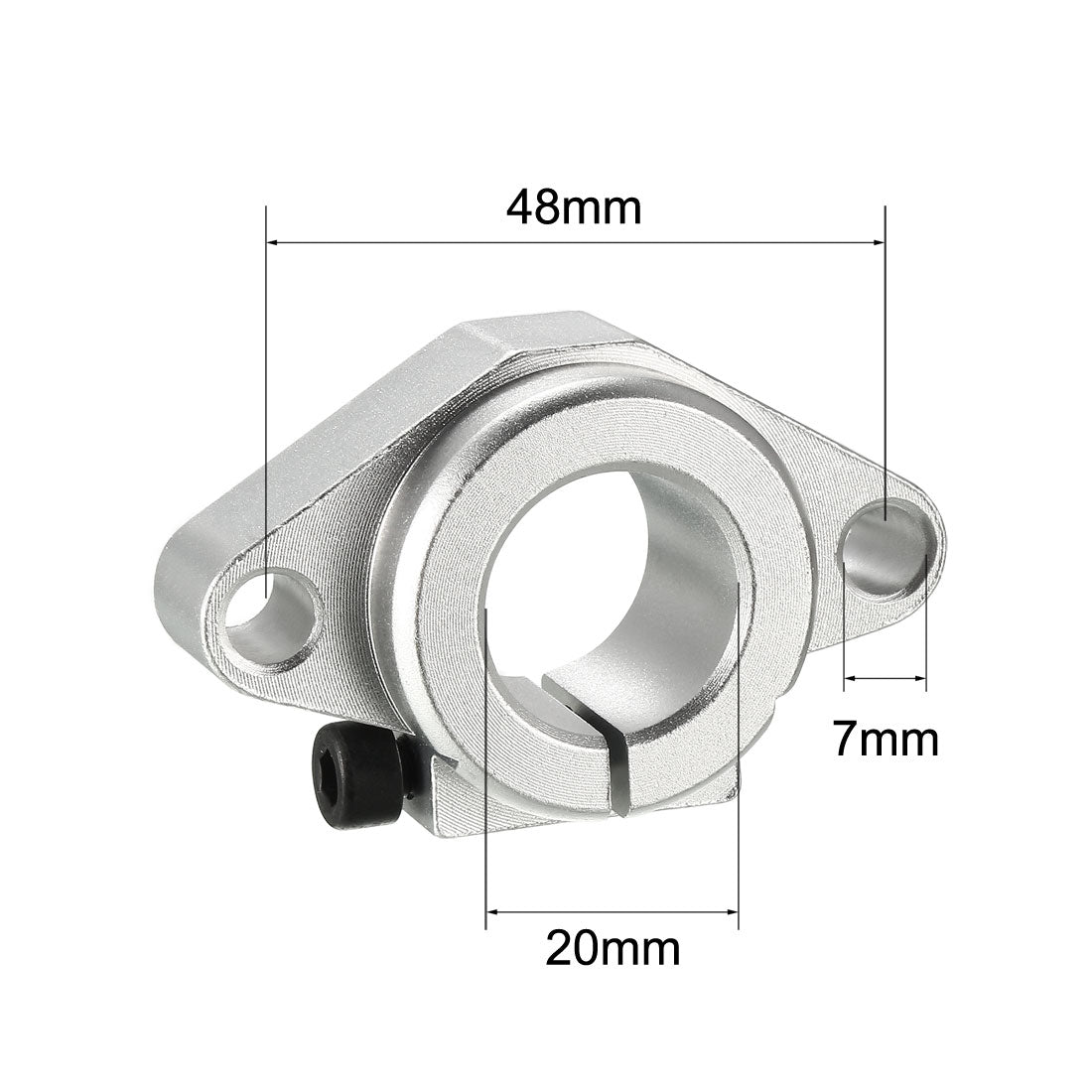 uxcell Uxcell 4Stk.SHF20 Lineare Bewegung Schienenspannstangen Schienenführungshalter für 20mm Wellen