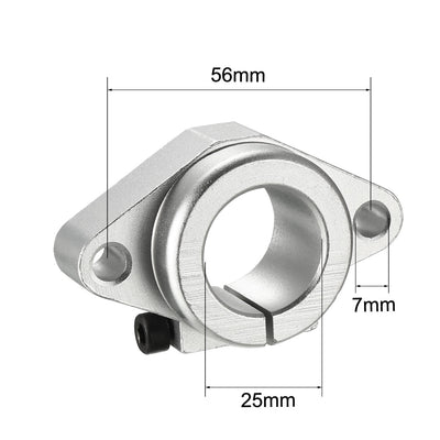 Harfington Uxcell SHF25 Lineare Bewegung Schienenspannstangen Schienenführungshalter für 25mm Wellen