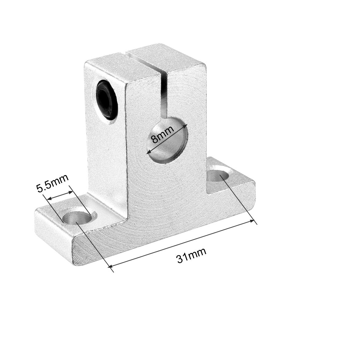 uxcell Uxcell Linear Motion Rail Clamping Rod Rail Guide Support 4pcs