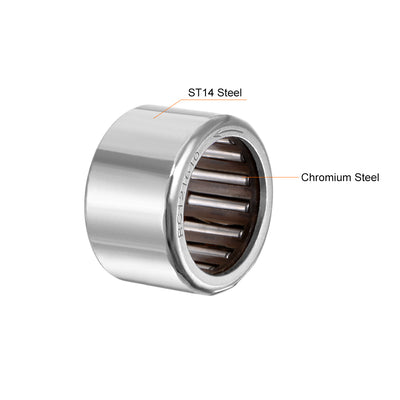 Harfington Uxcell RC081208 Needle Roller Bearings, One Way Bearing, 1/2" Bore 3/4" OD 1/2" Width