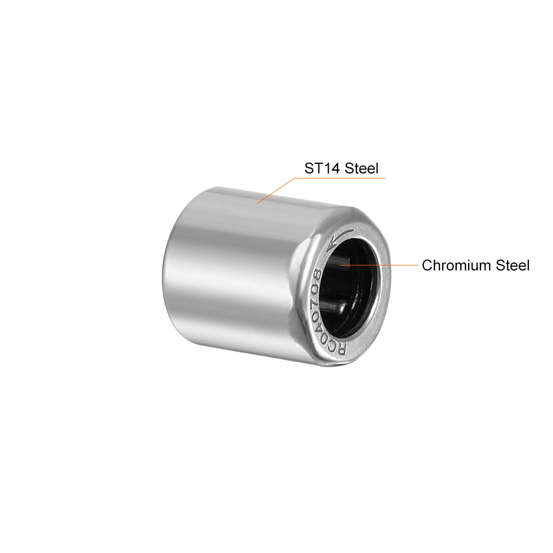 uxcell Uxcell RC040708 Needle Roller Bearings, One Way Bearing, 1/4" Bore 7/16" OD 1/2" Width 5pcs