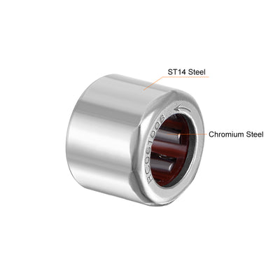 Harfington Uxcell Needle Roller Bearings, Chrome Steel Needles One Way Clutch Bearing Red, Inch,