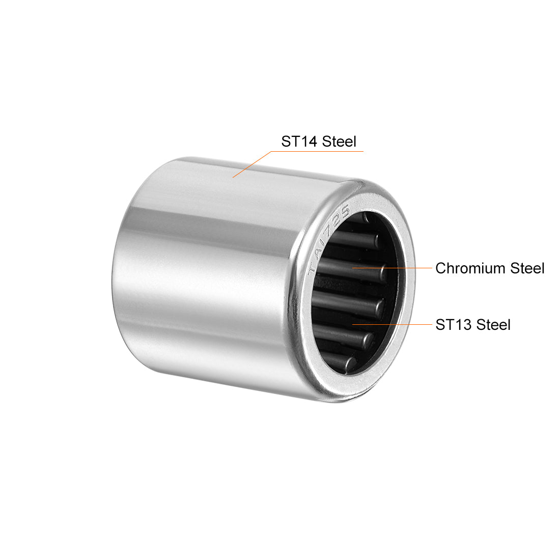 uxcell Uxcell TA2030 Needle Roller Bearings 20mm x 27mm x 30mm Chrome Steel Open End 2pcs