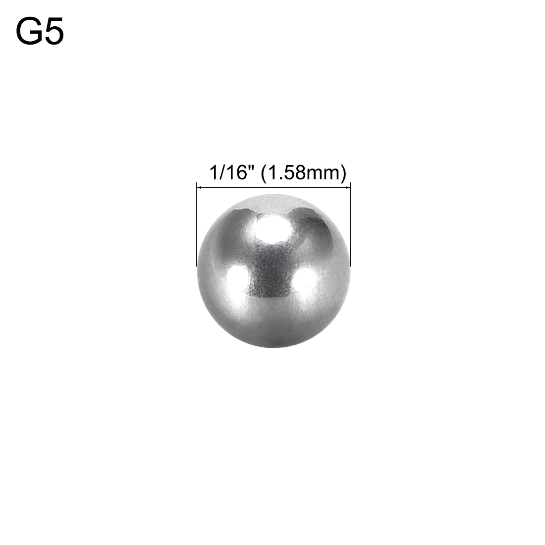 Uxcell Uxcell 1/2" Bearing Balls 304 Stainless Steel G100 Precision Balls 20pcs