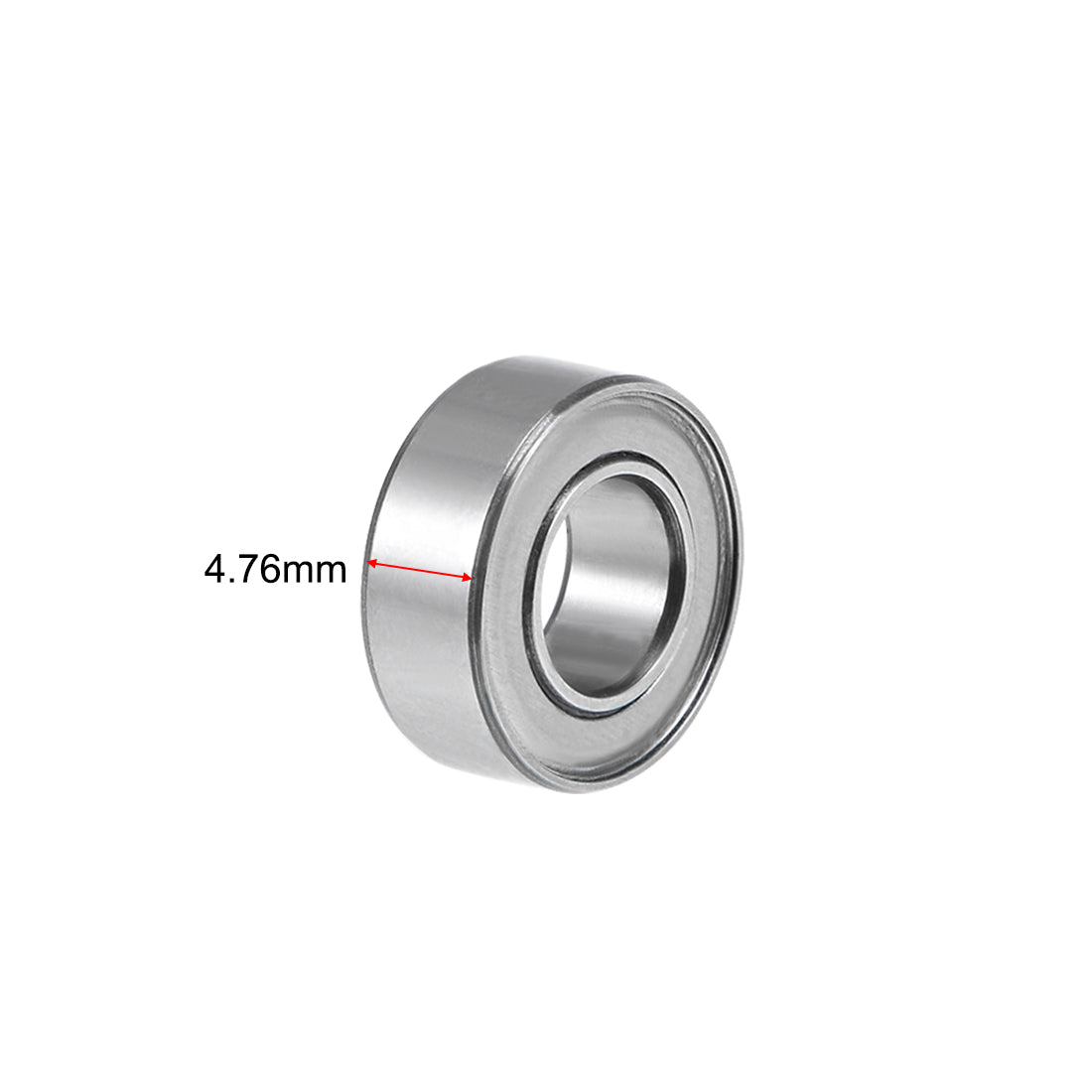 uxcell Uxcell SR188ZZ Stainless Steel Ball Bearing 1/4"x1/2"x3/16" Double Shielded R188ZZ Z2 Lever Bearings 2pcs