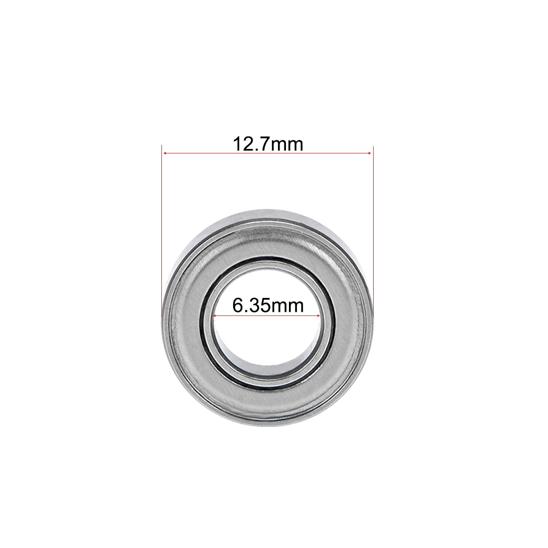 uxcell Uxcell SR188ZZ Stainless Steel Ball Bearing 1/4"x1/2"x3/16" Double Shielded R188ZZ Z2 Lever Bearings 2pcs