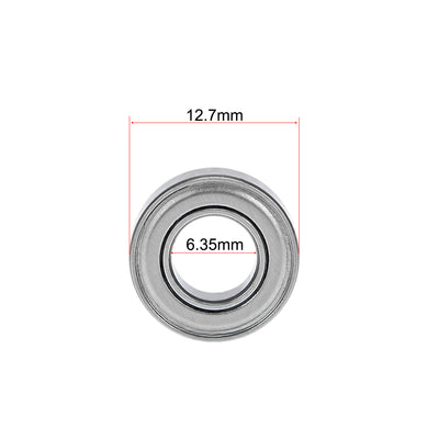 Harfington Uxcell SR188ZZ Stainless Steel Ball Bearing 1/4"x1/2"x3/16" Double Shielded R188ZZ Z2 Lever Bearings 2pcs