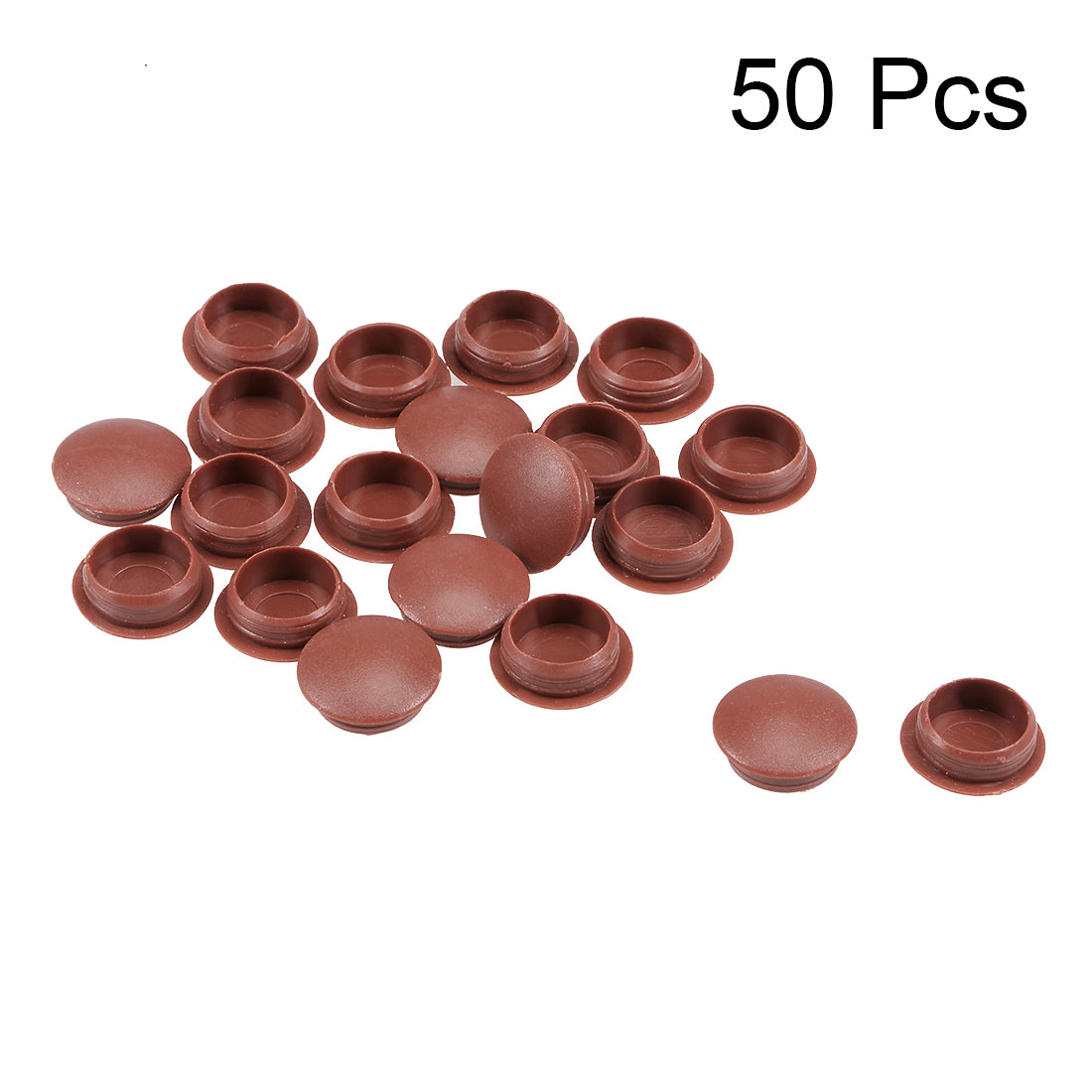 uxcell Uxcell Shelf Peg Hole Plugs 12mm Dia Brown Plastic Tube Cover for Nail Cabinet Button Bracket Cupboard Bookshelf Bookcase Adjustable Shelf Closet , 50Pcs