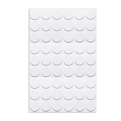 Harfington Uxcell Screw Hole Covers Stickers Textured Plastic Self Adhesive Stickers for Wood Furniture Cabinet Shelve Plate 21mm Dia 54pcs in 1Sheet White