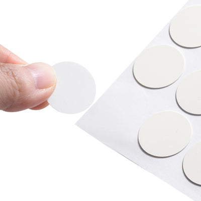 Harfington Uxcell Self-adhesive Screw Hole Stickers,2-Table Self-adhesive Screw Covers Caps Dustproof Sticker 21mm 54 in 1 White