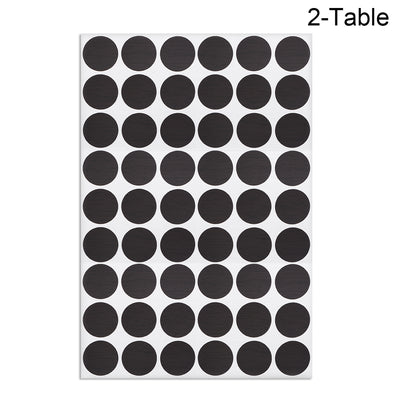 Harfington Uxcell Screw Hole Covers Stickers Textured Plastic Self Adhesive Stickers for Wood Furniture Cabinet Shelve Plate 21mm Dia 108pcs in 2Sheet Black Lines