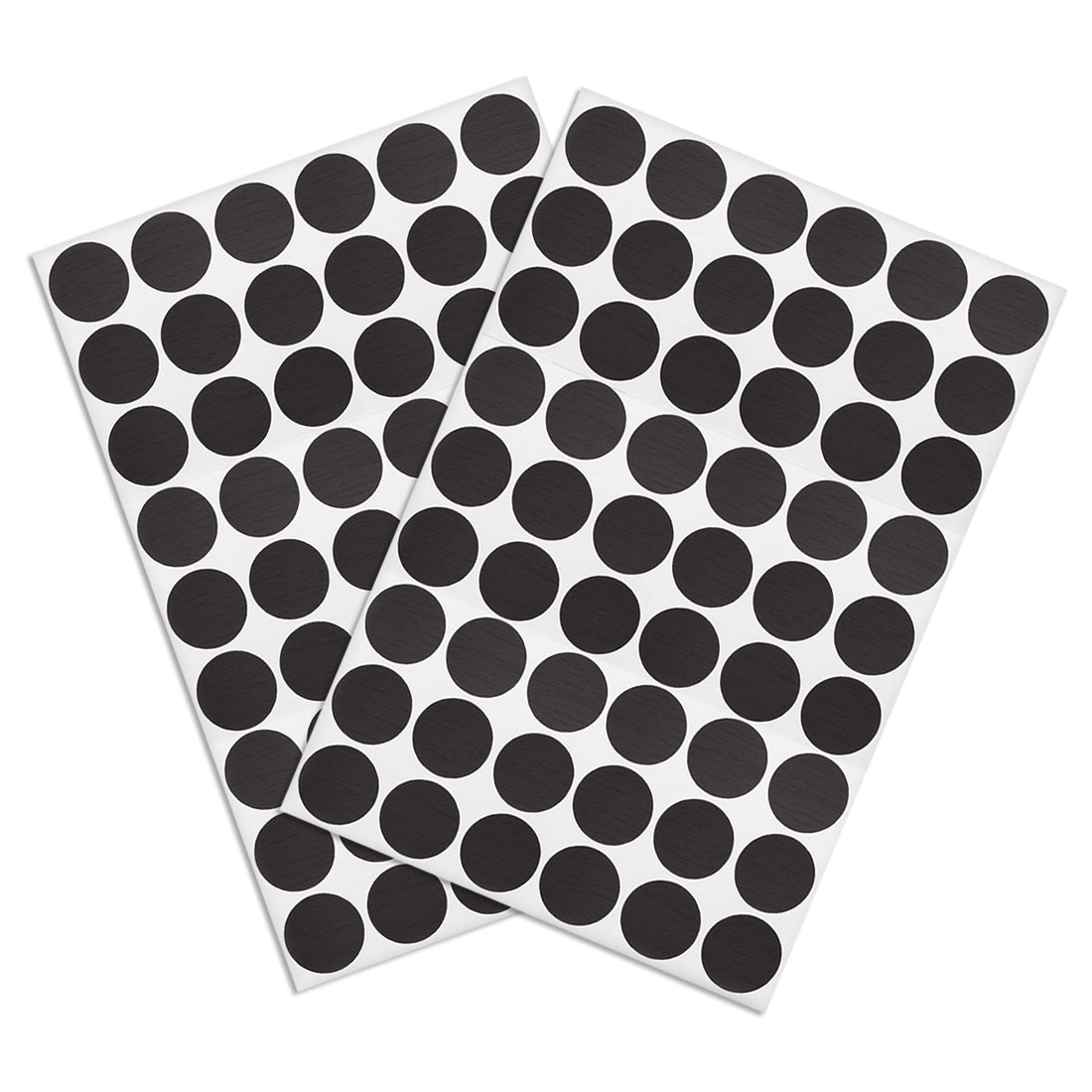 uxcell Uxcell Screw Hole Covers Stickers Textured Plastic Self Adhesive Stickers for Wood Furniture Cabinet Shelve Plate 21mm Dia 108pcs in 2Sheet Black Lines