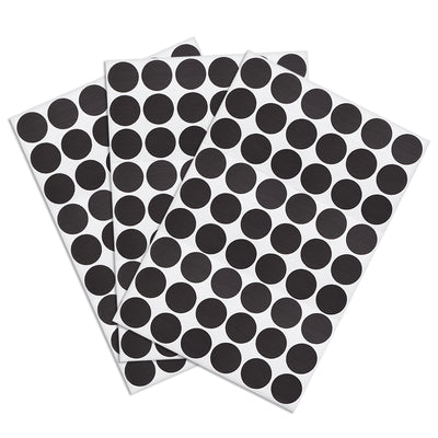 Harfington Uxcell Screw Hole Covers Stickers Textured Plastic Self Adhesive Stickers for Wood Furniture Cabinet Shelve Plate 21mm Dia 162pcs in 3Sheet Black Lines