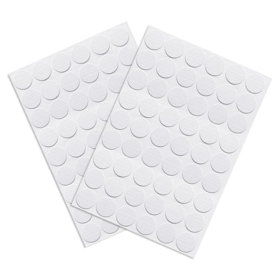 Harfington Uxcell Screw Hole Covers Stickers Textured Plastic Self Adhesive Stickers for Wood Furniture Cabinet Shelve Plate 21mm Dia 108pcs in 2Sheet White Maple Wood