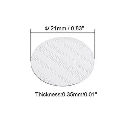 Harfington Uxcell Screw Hole Covers Stickers Textured Plastic Self Adhesive Stickers for Wood Furniture Cabinet Shelve Plate 21mm Dia 162pcs in 3Sheet White Maple Wood