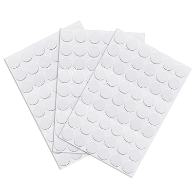 Harfington Uxcell Screw Hole Covers Stickers Textured Plastic Self Adhesive Stickers for Wood Furniture Cabinet Shelve Plate 21mm Dia 162pcs in 3Sheet White Maple Wood