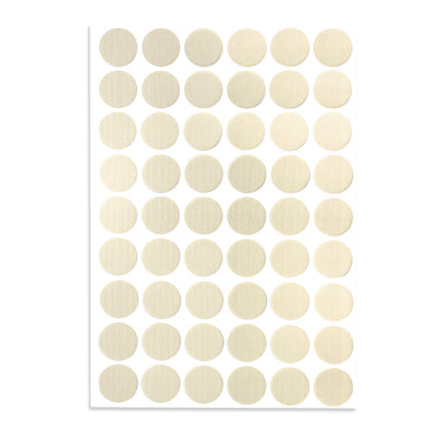 Harfington Uxcell Self-adhesive Screw Hole Stickers,1-Sheet Self-adhesive Screw Covers Caps Dustproof Sticker 21mm 54 in 1 Thin Line White Relief