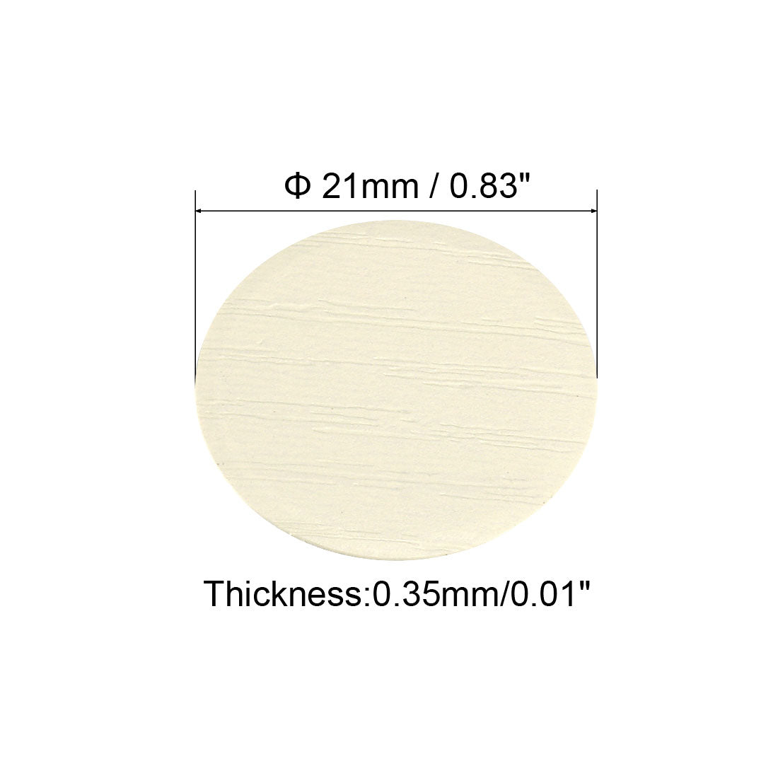 uxcell Uxcell Screw Hole Covers Stickers Textured Plastic Self Adhesive Stickers for Wood Furniture 21mm Dia 108pcs in 2Sheet Thin Line White Relief