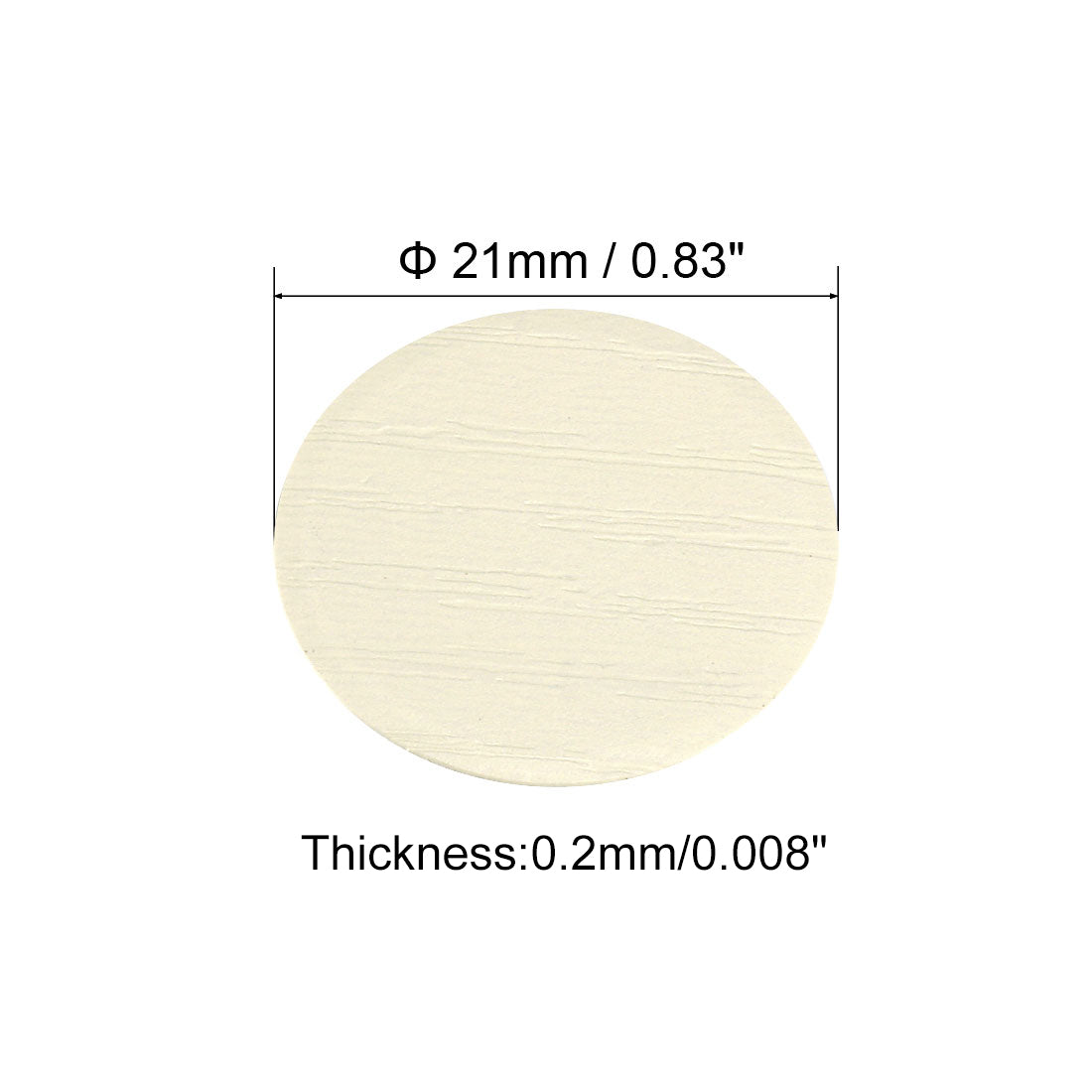 uxcell Uxcell Screw Hole Covers Stickers Textured Plastic Self Adhesive Stickers for Wood Furniture Cabinet 21mm Dia 162pcs in 3Sheet Thin Line White Relief