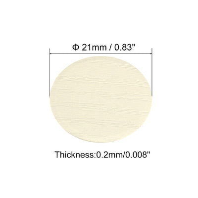 Harfington Uxcell Screw Hole Covers Stickers Textured Plastic Self Adhesive Stickers for Wood Furniture Cabinet 21mm Dia 162pcs in 3Sheet Thin Line White Relief