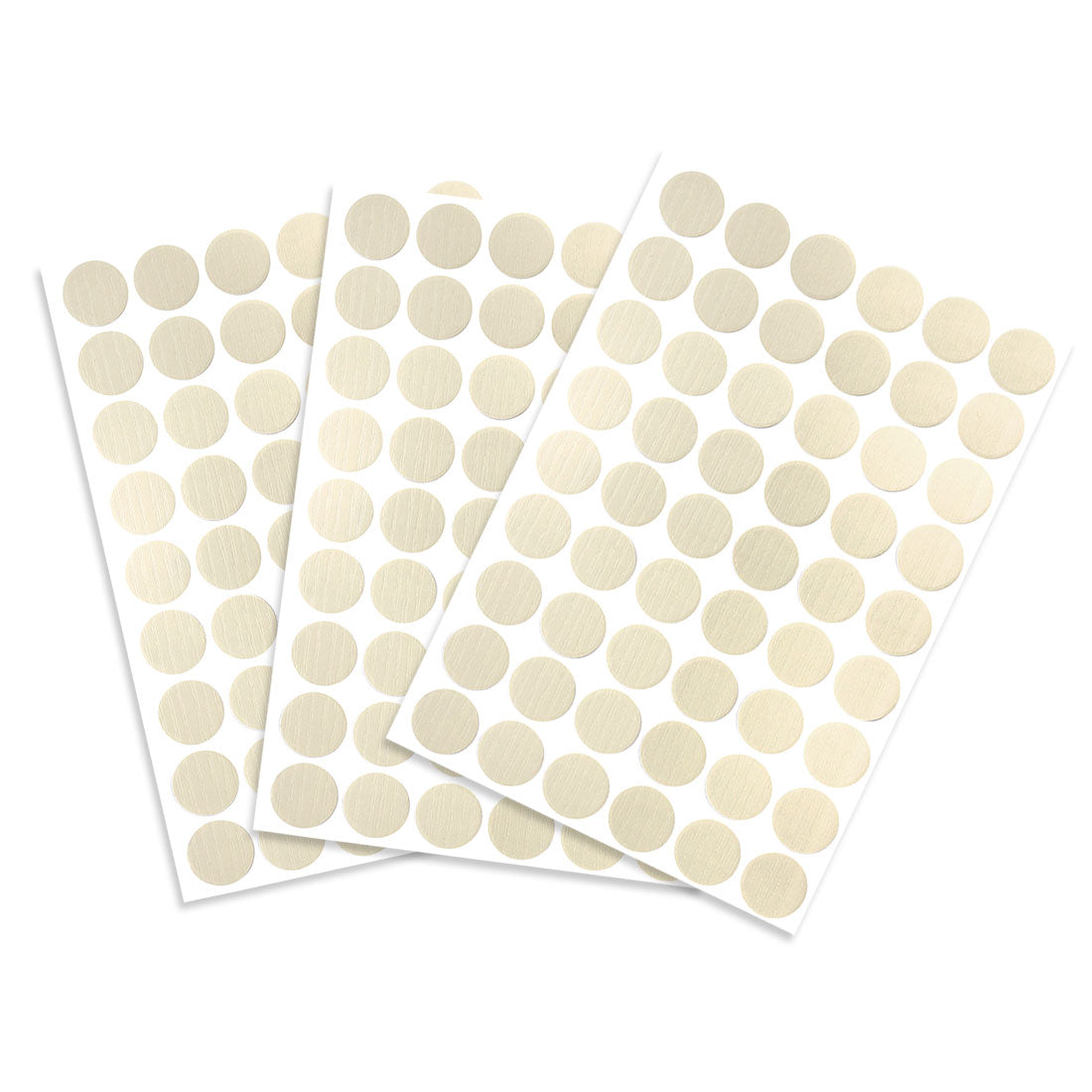 uxcell Uxcell Screw Hole Covers Stickers Textured Plastic Self Adhesive Stickers for Wood Furniture Cabinet 21mm Dia 162pcs in 3Sheet Thin Line White Relief