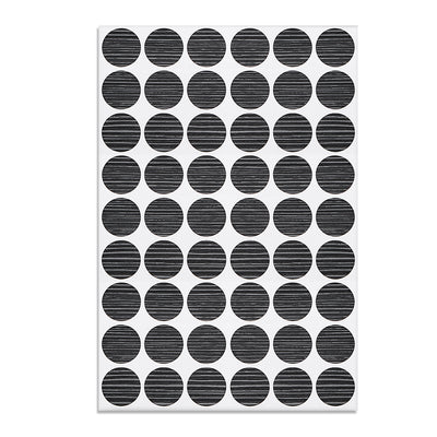 Harfington Uxcell Screw Hole Covers Stickers Textured Plastic Self Adhesive Stickers for Wood Furniture Cabinet Shelve Plate 21mm Dia 54pcs in 1Sheet Dark Gray