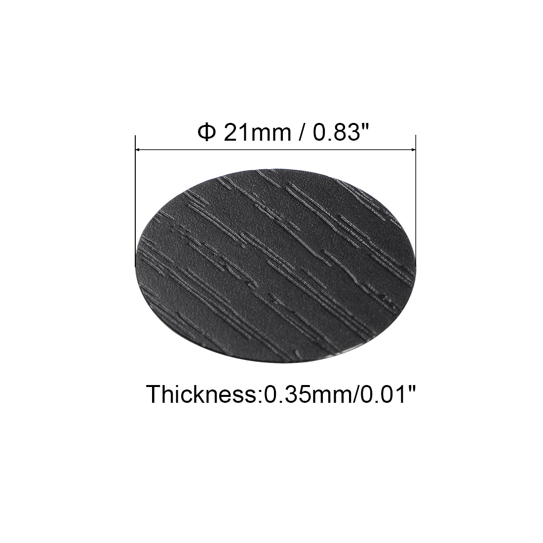 uxcell Uxcell Screw Hole Covers Stickers Textured Plastic Self Adhesive Stickers for Wood Furniture Cabinet Shelve Plate 21mm Dia 54pcs in 1Sheet Black