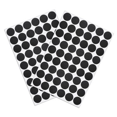 Harfington Uxcell Self-adhesive Screw Hole Stickers,2-Sheet Self-adhesive Screw Covers Caps Dustproof Sticker 21mm 54 in 1