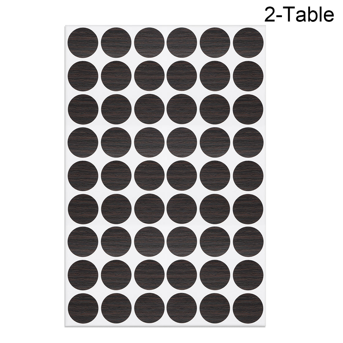 uxcell Uxcell Screw Hole Covers Stickers Textured Plastic Self Adhesive Stickers for Wood Furniture Cabinet Shelve Plate 21mm Dia 108pcs in 2Sheet Dark Coffee