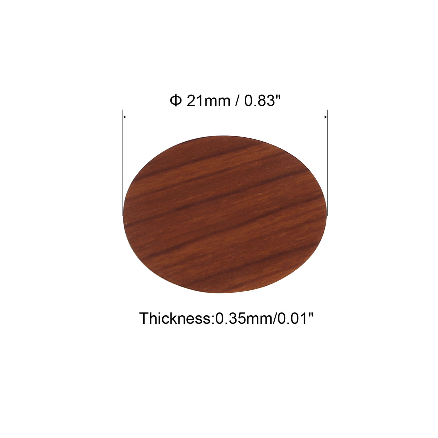 uxcell Uxcell Screw Hole Covers Stickers Textured Plastic Self Adhesive Stickers for Wood Furniture Cabinet Shelve Plate 21mm Dia 54pcs in 1Sheet  Cherry Wood