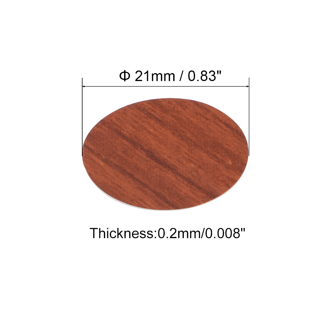 uxcell Uxcell Screw Hole Covers Stickers Textured Plastic Self Adhesive Stickers for Wood Furniture Cabinet Shelve Plate 21mm Dia 162pcs in 3Sheet Cherry Wood