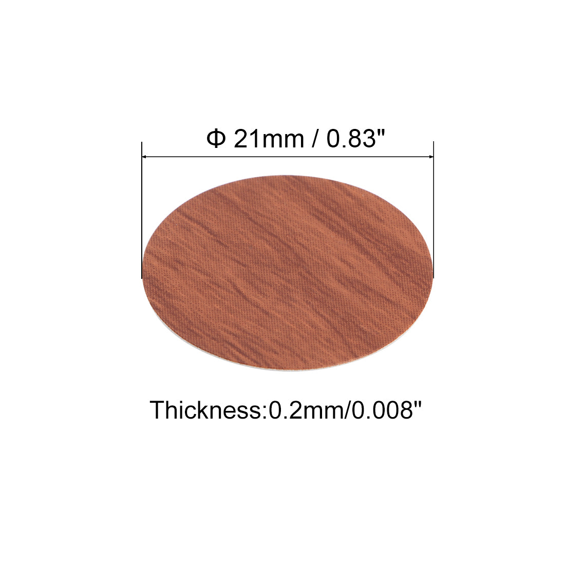 uxcell Uxcell Screw Hole Covers Stickers Textured Plastic Self Adhesive Stickers for Wood Furniture Cabinet Shelve Plate 21mm Dia 162pcs in 3Sheet Cherry