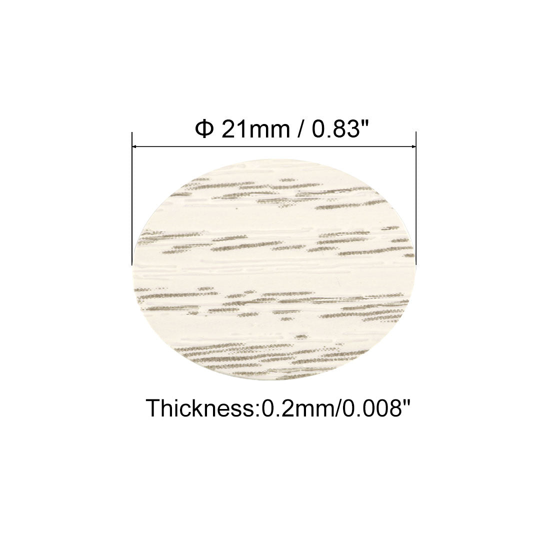 uxcell Uxcell Screw Hole Covers Stickers Textured Plastic Self Adhesive Stickers for Wood Furniture Cabinet Shelve Plate 21mm Dia 54pcs in 1Sheet Beige