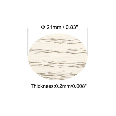 Harfington Uxcell Screw Hole Covers Stickers Textured Plastic Self Adhesive Stickers for Wood Furniture Cabinet Shelve Plate 21mm Dia 54pcs in 1Sheet Beige