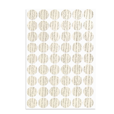 Harfington Uxcell Screw Hole Covers Stickers Textured Plastic Self Adhesive Stickers for Wood Furniture Cabinet Shelve Plate 21mm Dia 54pcs in 1Sheet Beige