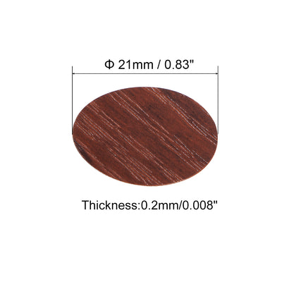 Harfington Uxcell Screw Hole Covers Stickers Textured Plastic Self Adhesive Stickers for Wood Furniture Cabinet Shelve Plate 21mm Dia 54pcs in 1Sheet Red Brown